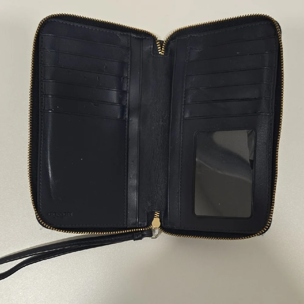 Coach Blue Leather Wristlet - Picture 8 of 14